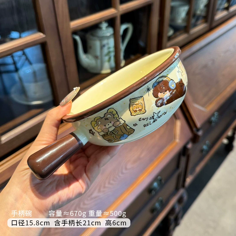 Cute Bear Ceramic Bowl and Plate Set tableware view 6