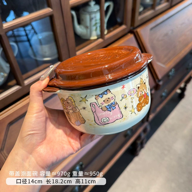 Cute Bear Ceramic Bowl and Plate Set tableware view 8