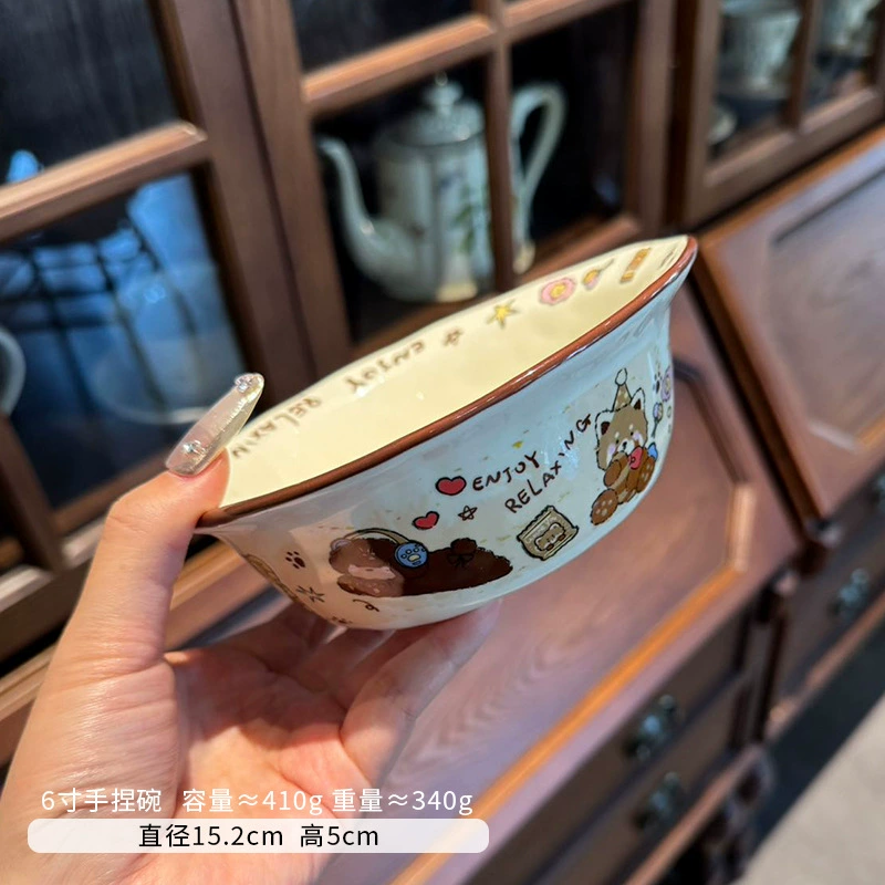 Cute Bear Ceramic Bowl and Plate Set tableware view 10