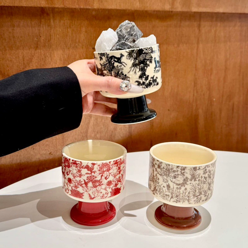 Bougeoir vintage en céramique tableware view 2