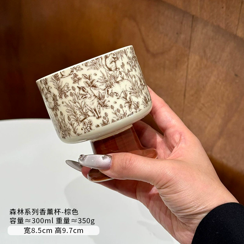 Bougeoir vintage en céramique tableware view 8