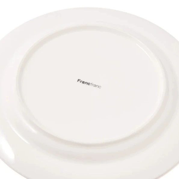 Plato de cena de cerámica con lazo crema tableware view 4