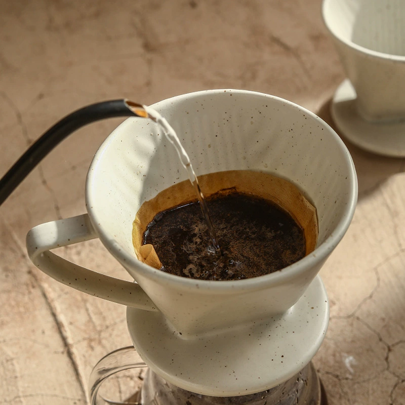 Dripper de café de cerâmica fosco tableware view 3