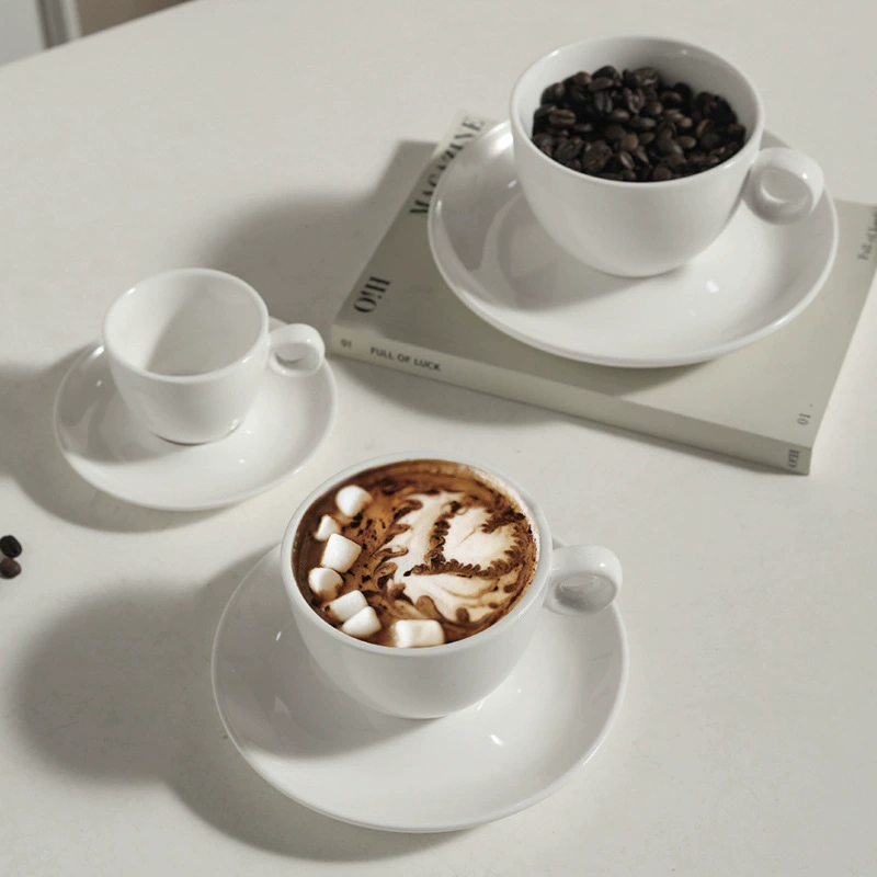 European Style Ceramic Coffee Cup and Saucer Set