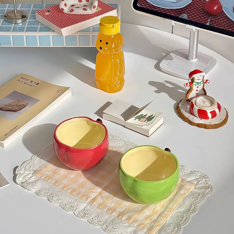 Bol pomme en porcelaine tableware view 3
