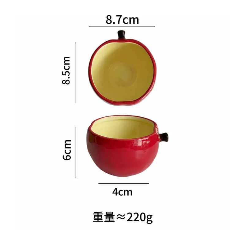 Bol pomme en porcelaine tableware view 5
