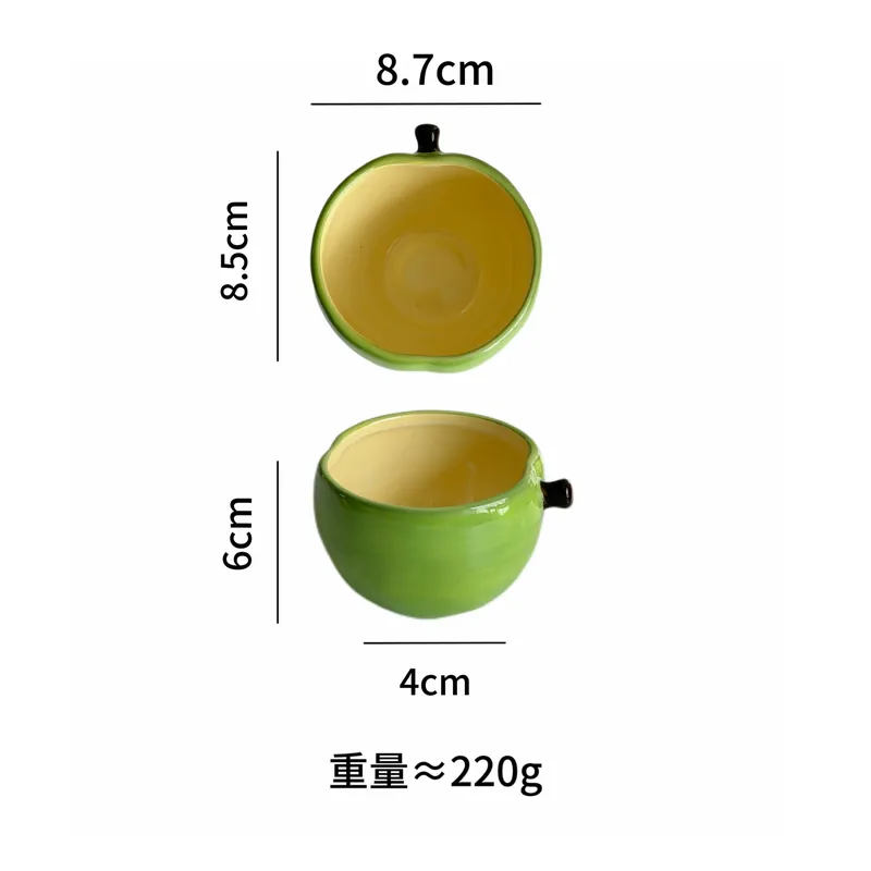 Bol pomme en porcelaine tableware view 6
