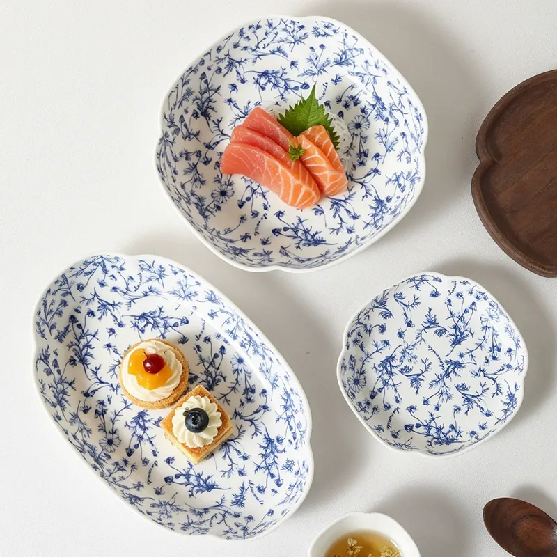 Service de table en céramique floral vintage japonais tableware view 2