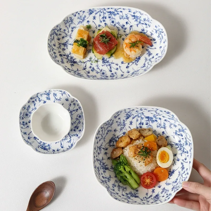 Service de table en céramique floral vintage japonais tableware view 4