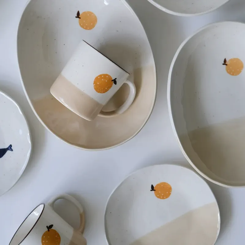 Two Tone Ceramic Dinnerware Set