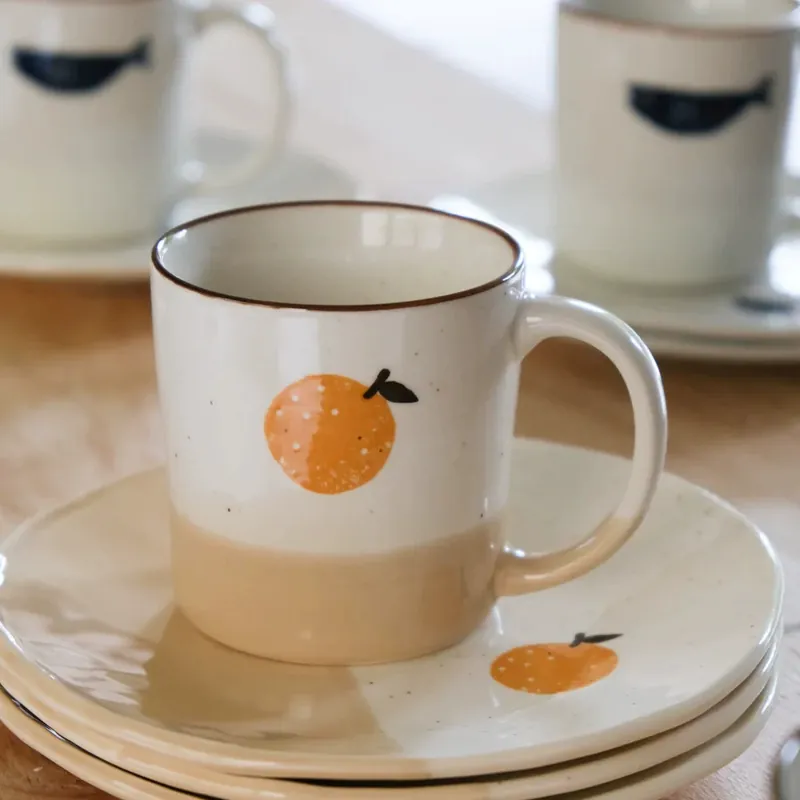 Two Tone Ceramic Dinnerware Set tableware view 7