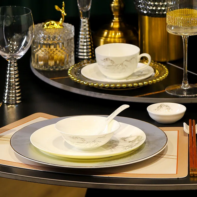 New Chinese Ceramic Tableware Set tableware view 5