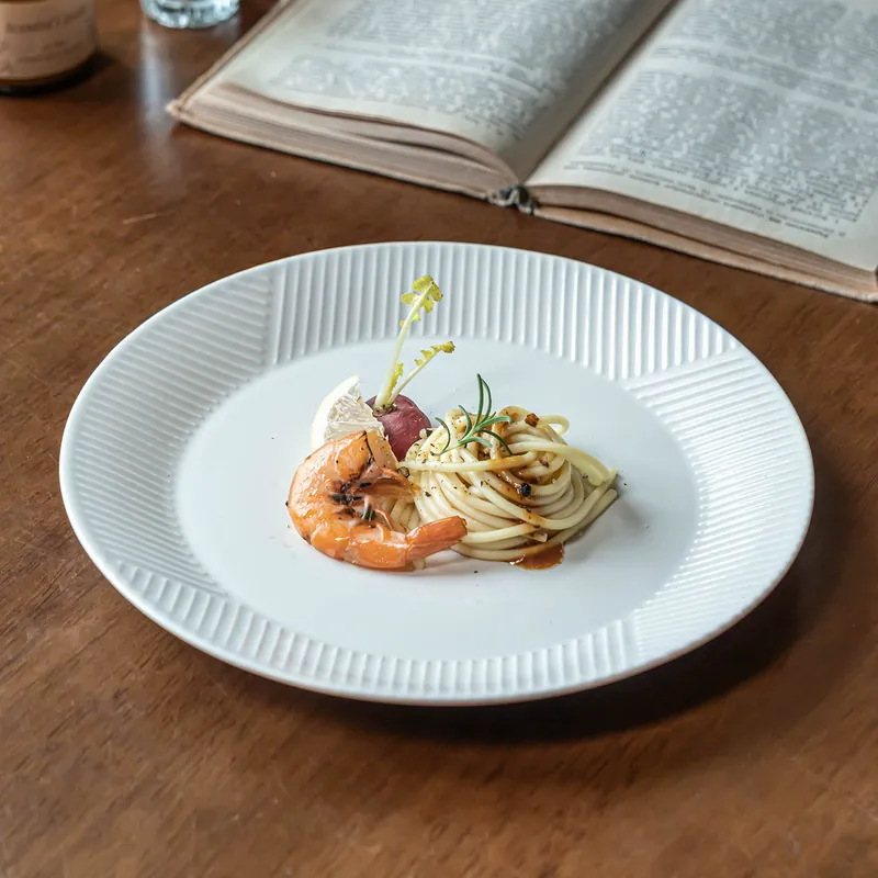 Relief Stripe Ceramic Plate