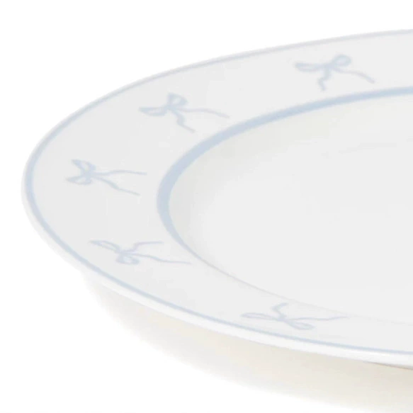 Plato de ensalada de cerámica borde lazo tableware view 2