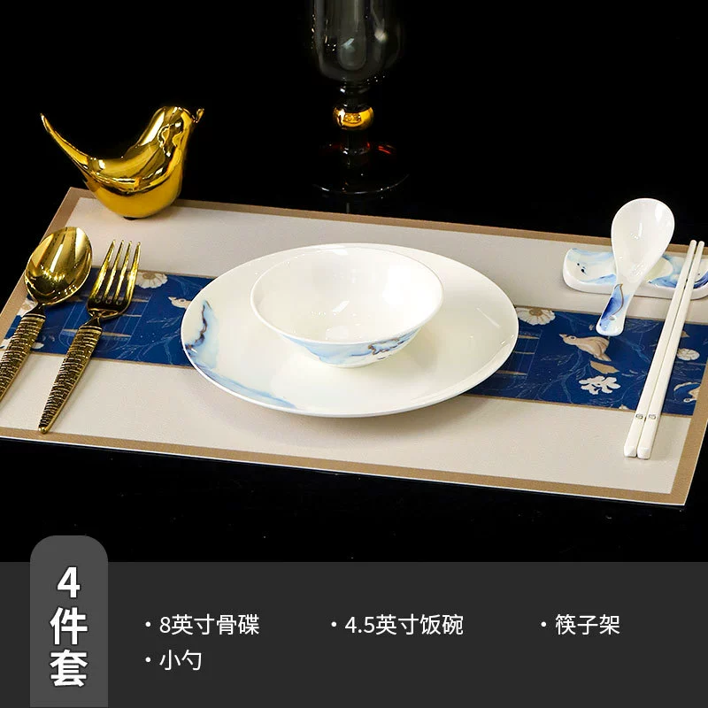 Service de vaisselle en porcelaine osseuse de style chinois moderne tableware view 7