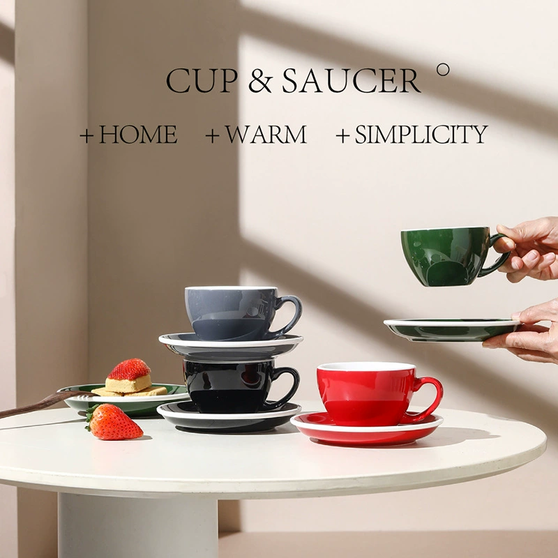 Porcelain Coffee Cup and Saucer Set