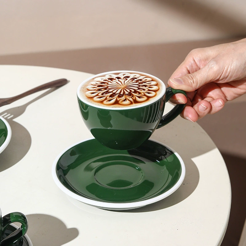 Porcelain Coffee Cup and Saucer Set tableware view 2