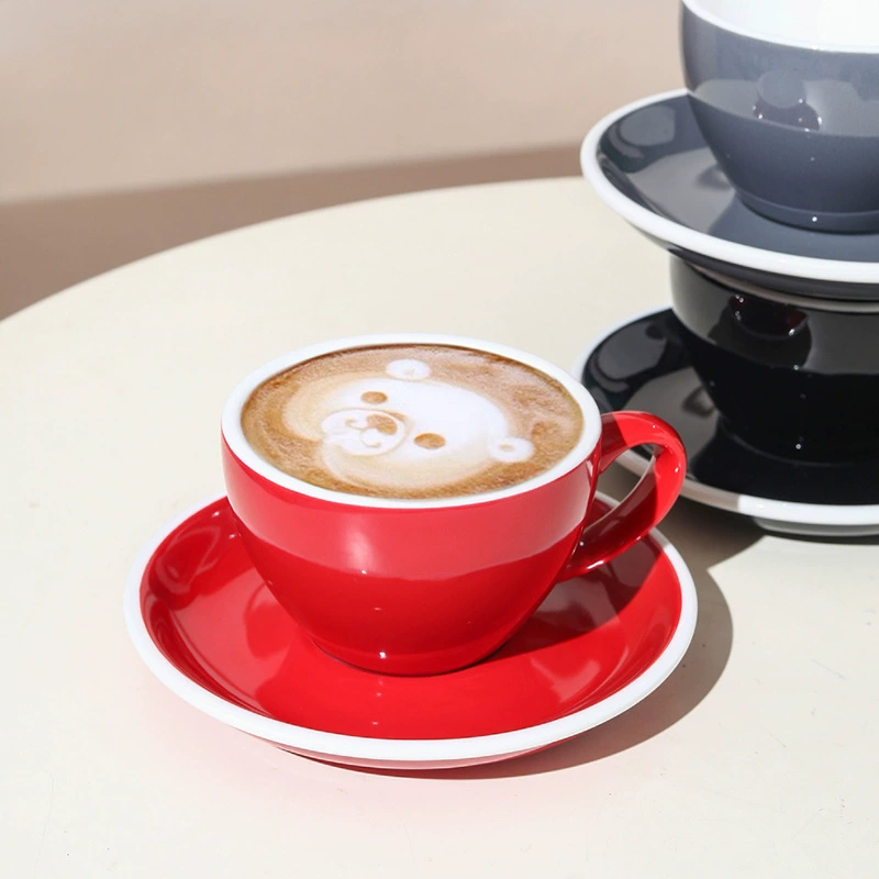 Porcelain Coffee Cup and Saucer Set tableware view 4