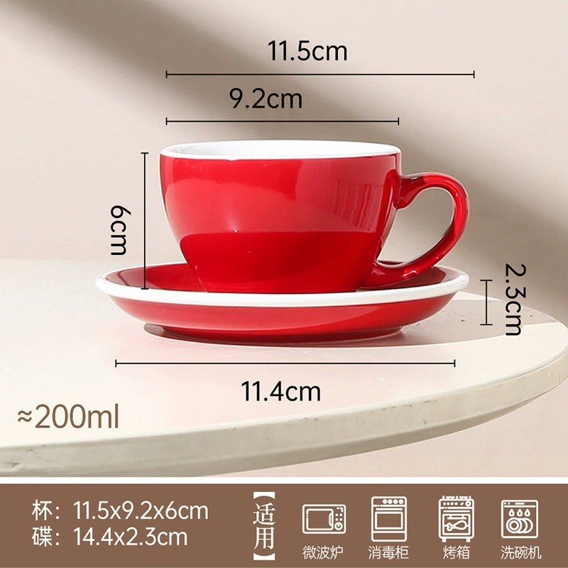 Porcelain Coffee Cup and Saucer Set tableware view 10