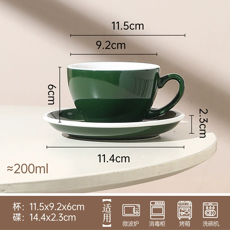 Porcelain Coffee Cup and Saucer Set tableware view 11