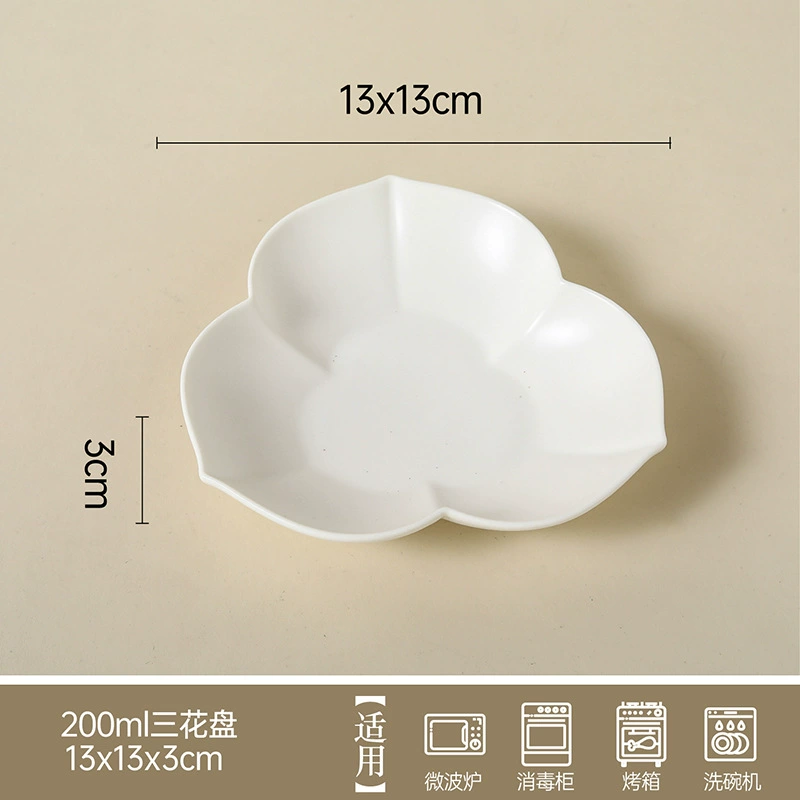 Assiette fleur en porcelaine tableware view 6