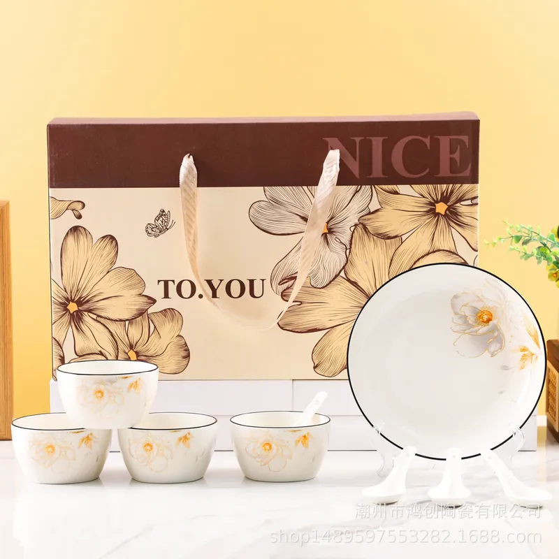 Vajilla de porcelana en caja de regalo tableware view 6