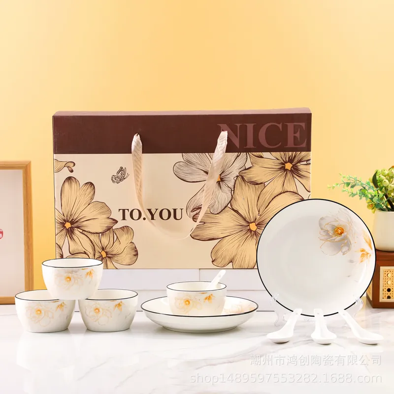 Vajilla de porcelana en caja de regalo tableware view 7