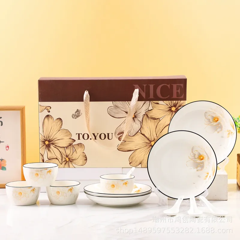 Vajilla de porcelana en caja de regalo tableware view 8