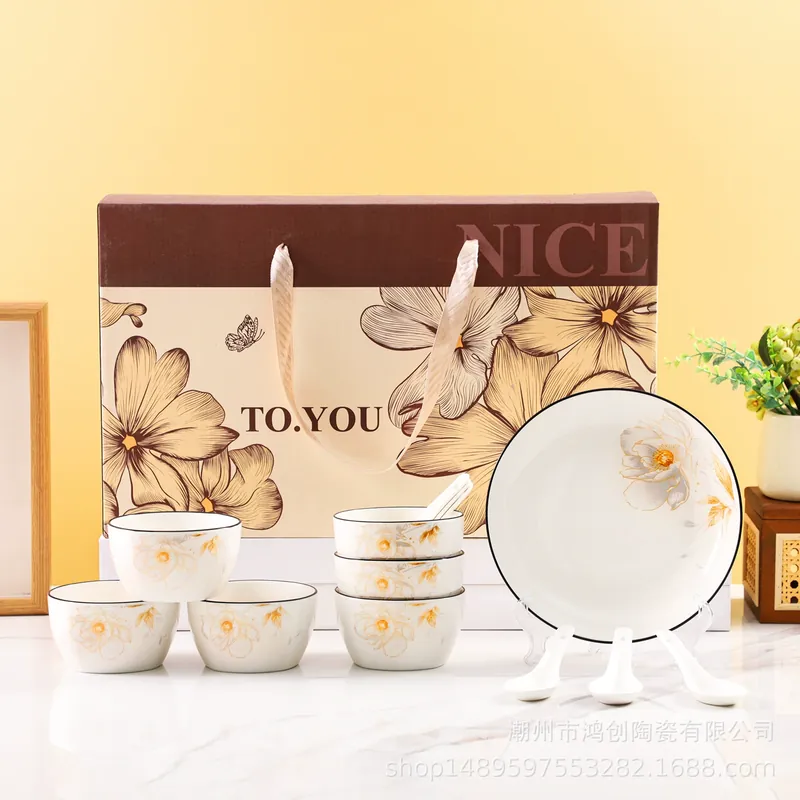 Vajilla de porcelana en caja de regalo tableware view 9
