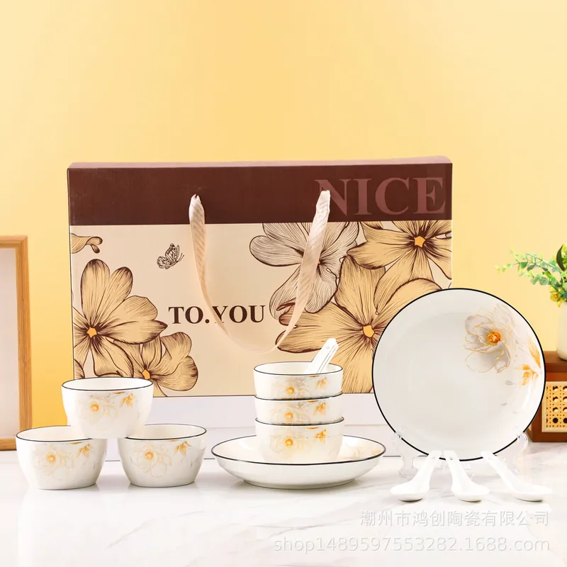 Vajilla de porcelana en caja de regalo tableware view 10