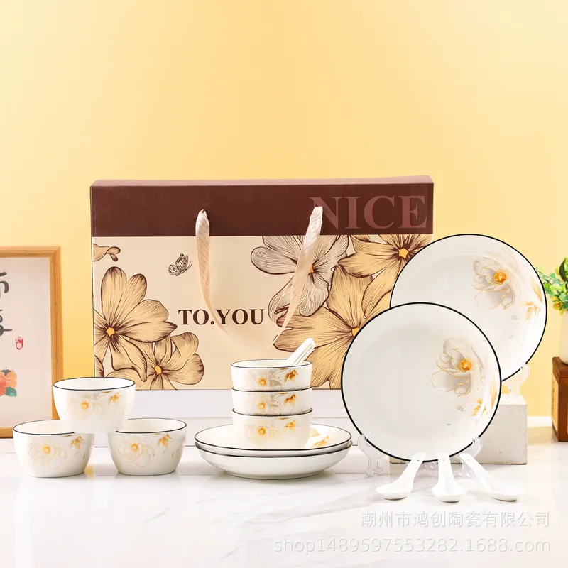 Vajilla de porcelana en caja de regalo tableware view 11