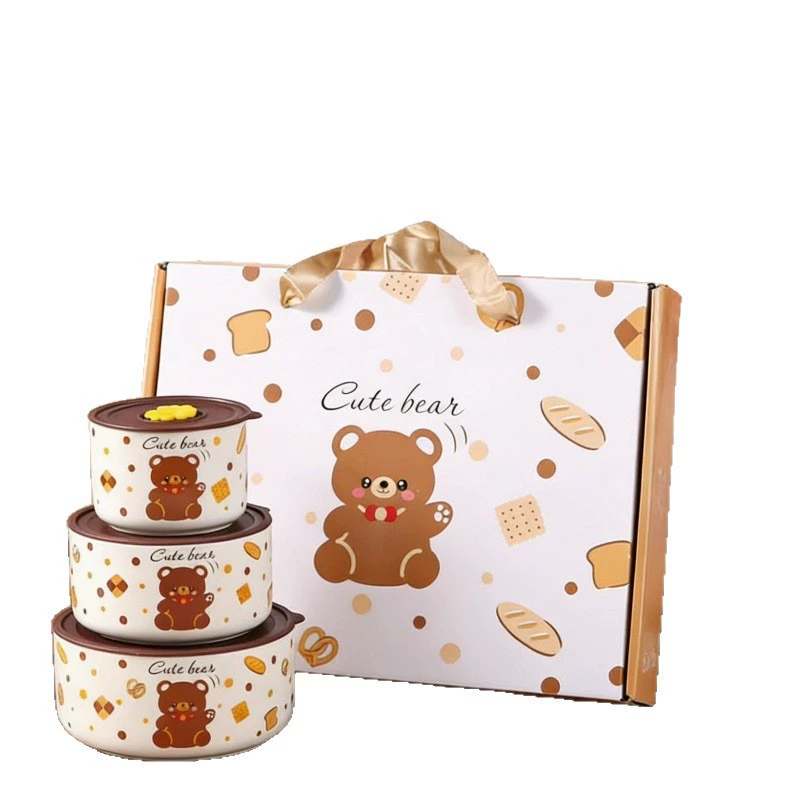 Conjunto de tigelas de armazenamento de porcelana tableware view 5