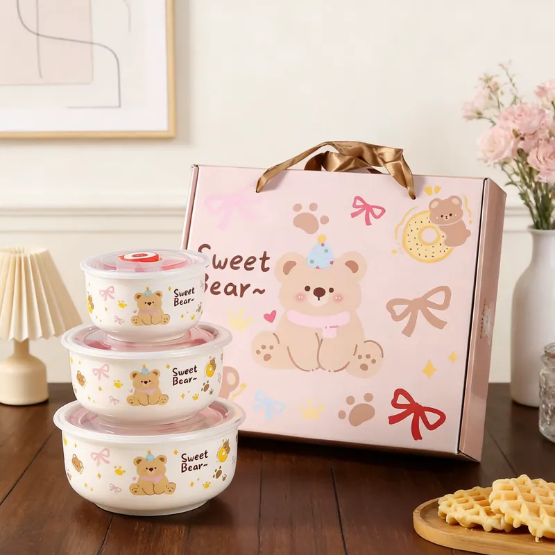 Conjunto de tigelas de armazenamento de porcelana tableware view 6