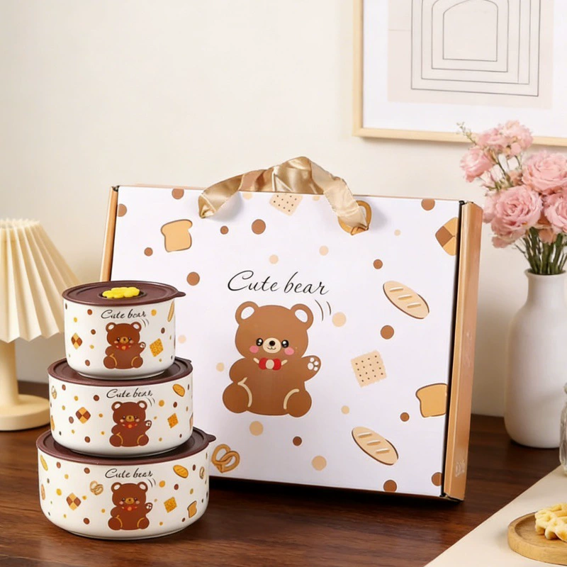 Conjunto de tigelas de armazenamento de porcelana tableware view 7