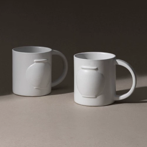 Mug en porcelaine design minimaliste tableware view 4