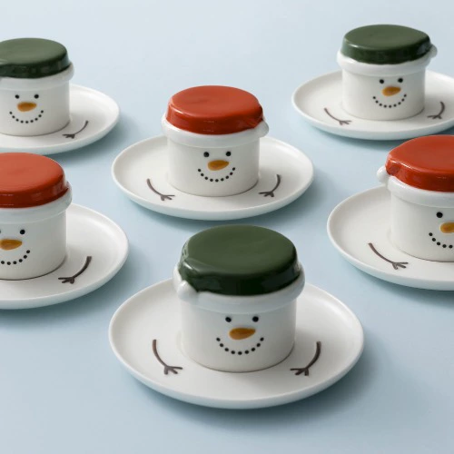 Porcelain Snowman Dinnerware Set