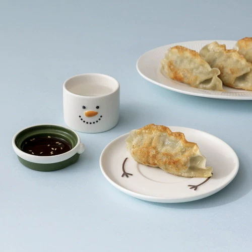 Service de table en porcelaine bonhomme de neige tableware view 2