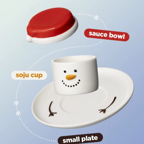 Service de table en porcelaine bonhomme de neige tableware view 6