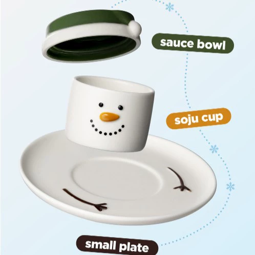 Service de table en porcelaine bonhomme de neige tableware view 7