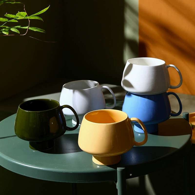 Porcelain Mug with Pedestal Base