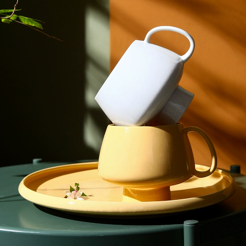 Porcelain Mug with Pedestal Base tableware view 3