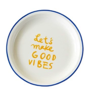 Porcelain Smiley Face Plate tableware view 5