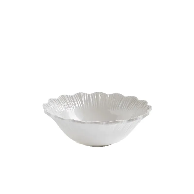 Porcelain Dinner Plate with Scalloped Edge tableware view 5