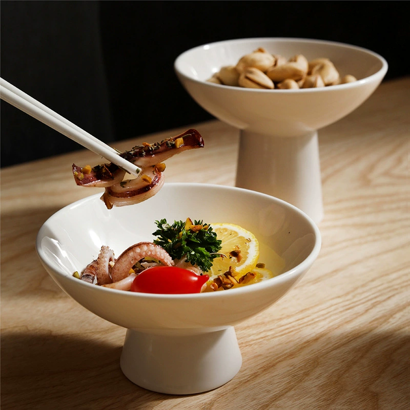 وعاء فواكه بورسلين بقاعدة tableware