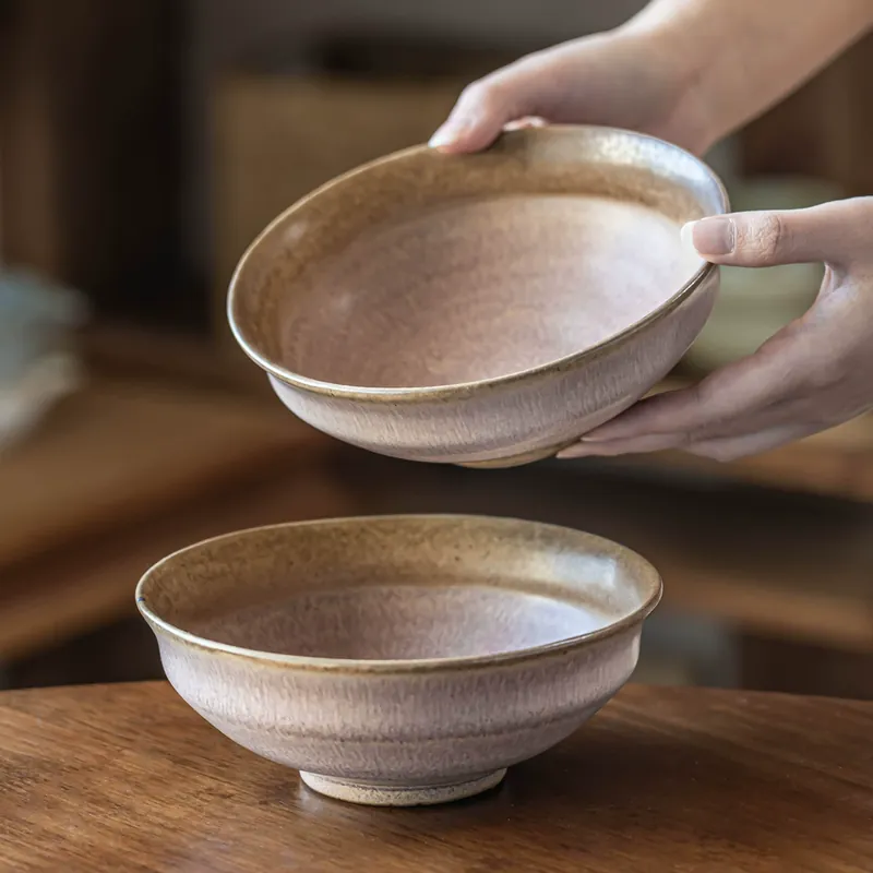 Vintage Ceramic Noodle Bowl tableware view 2