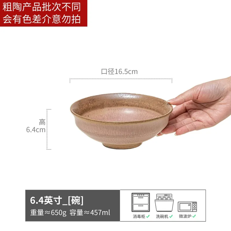 Vintage Ceramic Noodle Bowl tableware view 6