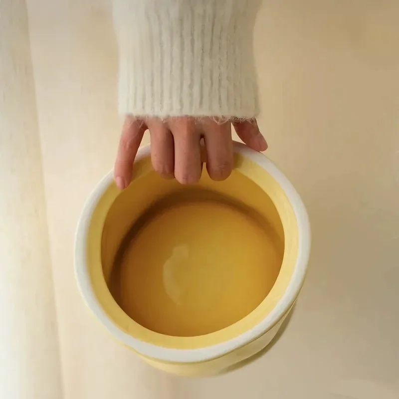손잡이 도자기 반려동물 그릇 tableware view 6