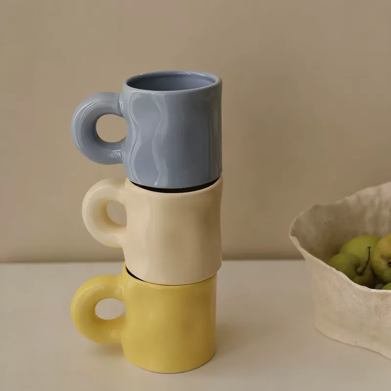 손잡이 도자기 반려동물 그릇 tableware view 7