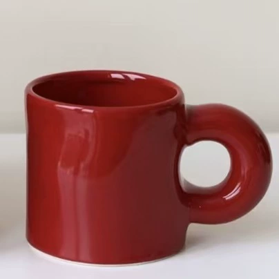 손잡이 도자기 반려동물 그릇 tableware view 11