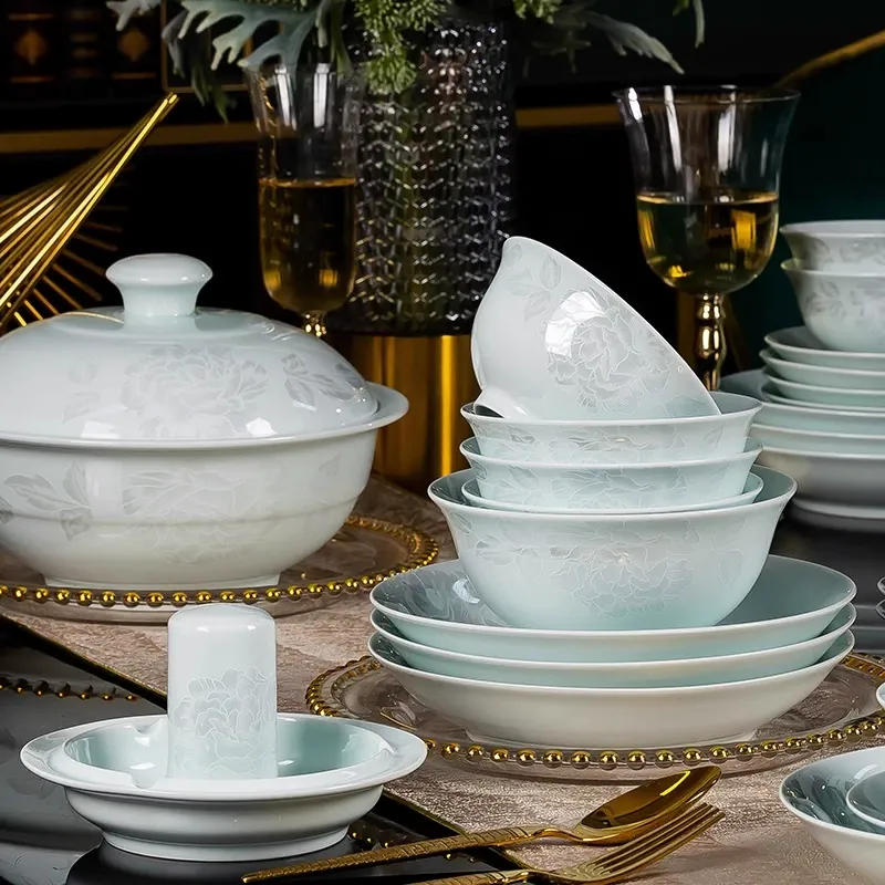 White Porcelain Rice Bowl tableware view 4
